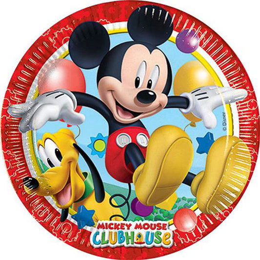 Platos Mickey Mouse 23 cm, Pack 8 u.