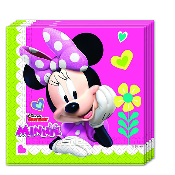 Servilletas Minnie Mouse 33 x 33 cm, Pack 20 u.