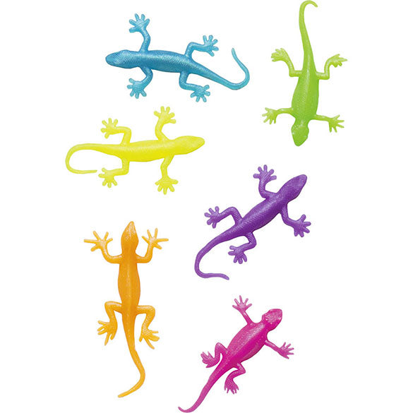 Lagartijas elásticas surtidas de colores, Pack 8 u.