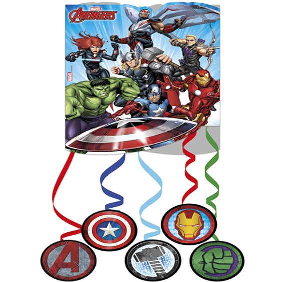 Piñata pequeña Los Vengadores plegable papel cartón