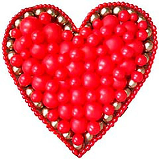 Mosaico Corazón relleno de globos rojos