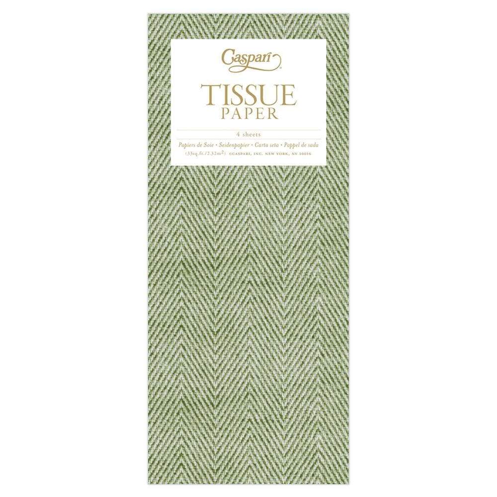 Papel de seda espiga verde- pack 4 uds.