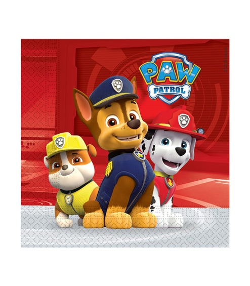 Servilletas Patrulla Canina 33 x 33 cm, Pack 20 u.