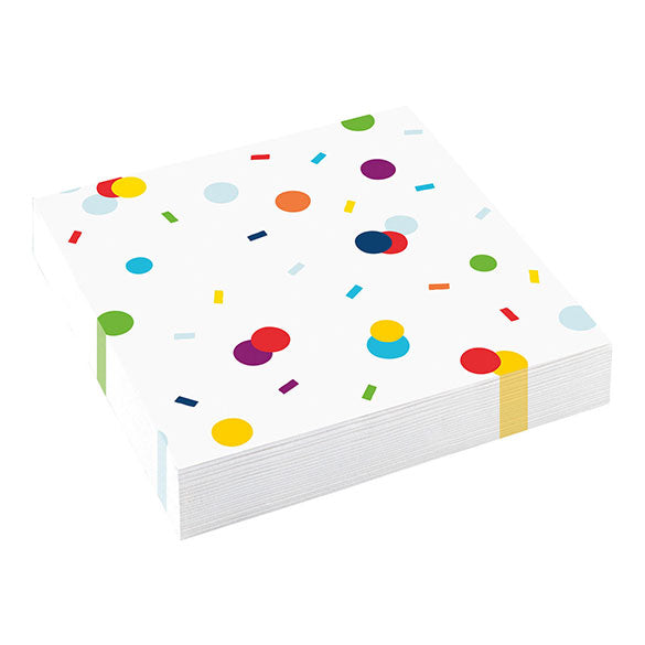 Servilletas confeti 33 x 33 cm, Pack 16 u.