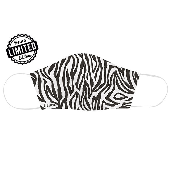 Mascarilla higiénica reutilizable diseño cebra