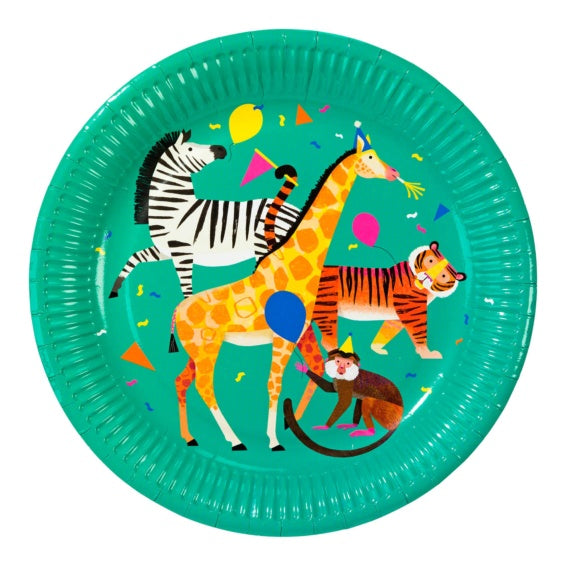 Platos Animales de la Jungla 23 cm, Pack 8 u.