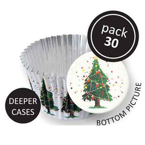 Cápsulas cupcakes Árbol de Navidad PME, Pack 30 u.