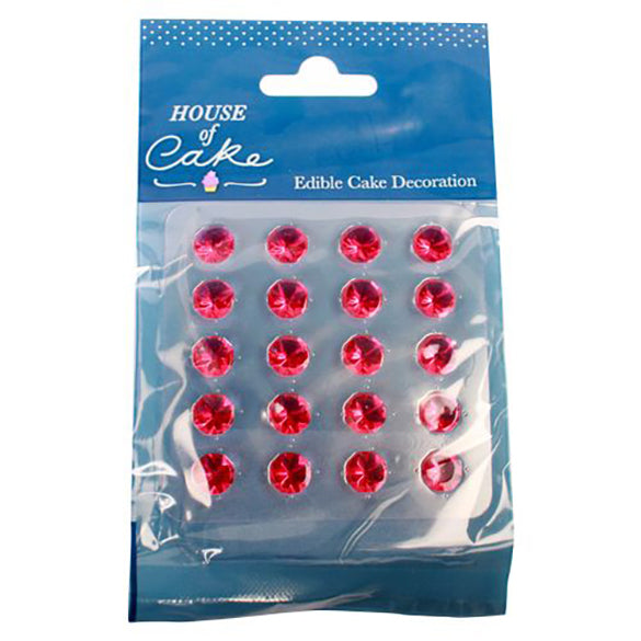 Diamantes comestibles rosa House of Cake, 20 u.