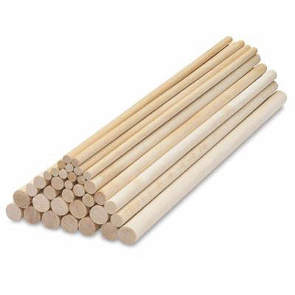 Palitos de madera sujeción tarta varias capas 30 cm, Pack 12 u.