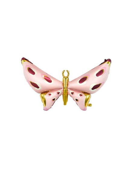 Globo cuerpo de Mariposa rosa y oro