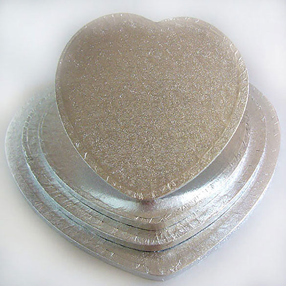 Base corazón para tartas en color plata