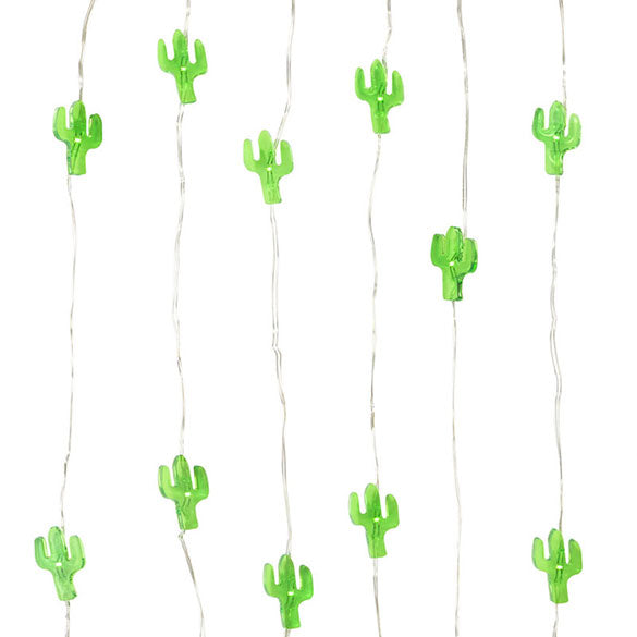 Guirnada Cactus con luces a pilas