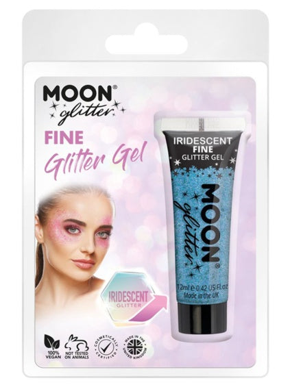 Maquillaje en Gel purpurina azul iridiscente 12 ml.
