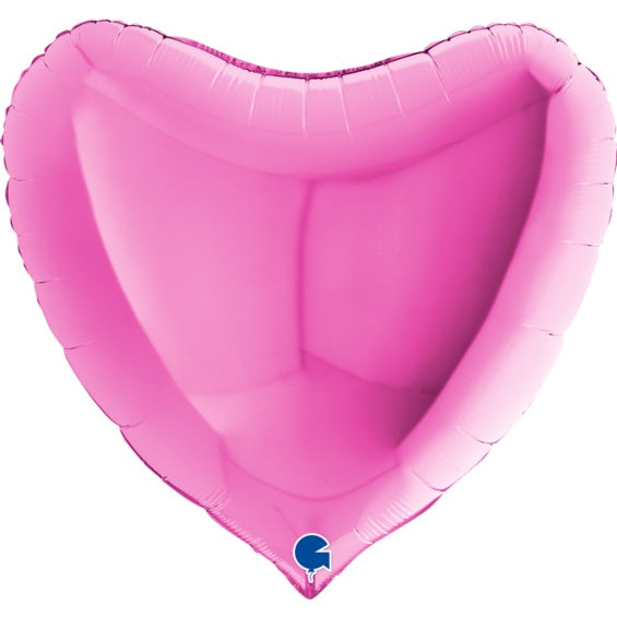 Globo Corazón Fucsia grande, 90 cm