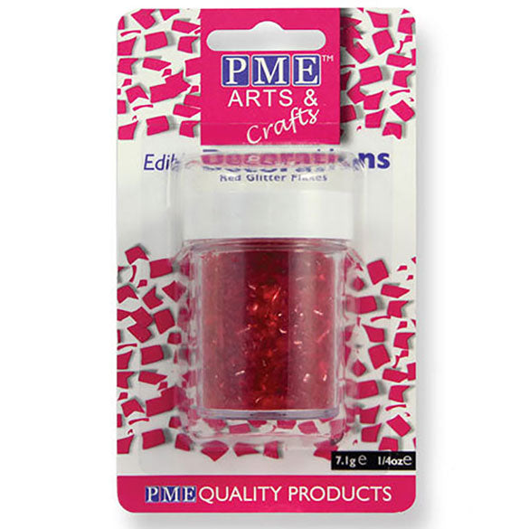 Purpurina comestible copos rojos, PME