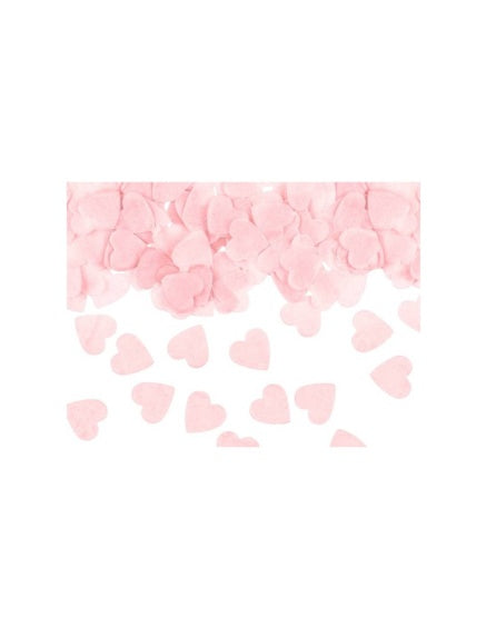 Confeti de papel corazones biodegradable rosa