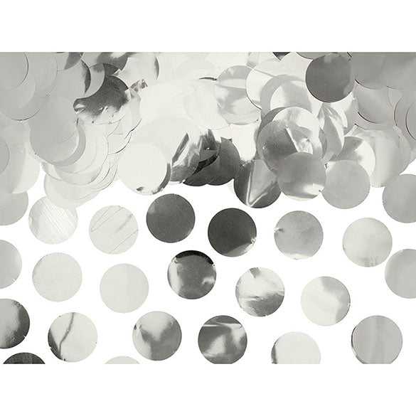 Confeti de papel redondo plateado metalizado