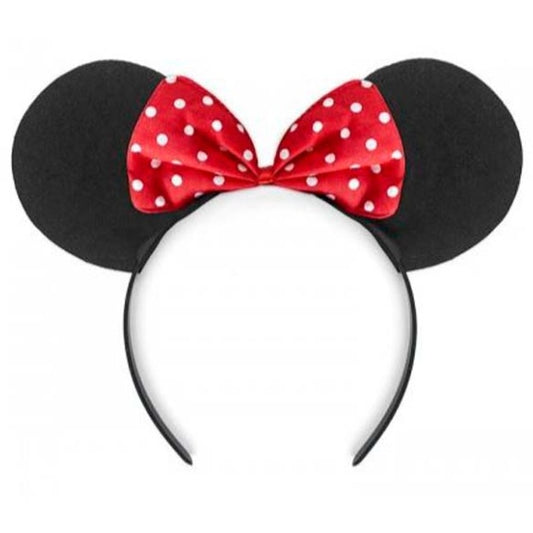 Diadema orejas Minnie Mouse con lazo