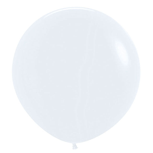 Globo de látex Blanco liso 60 cm. 1 unidad