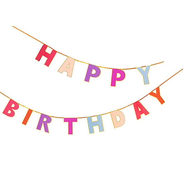 Guirnalda Happy Birthday colores pastel