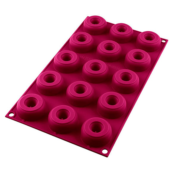 Molde silicona mini donuts 15 cavidades, Silikomart – Caprichos de