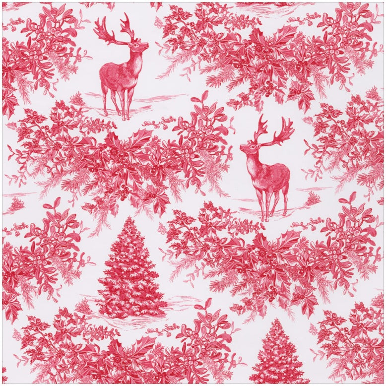 Rollo de Papel de regalo Toile rojo