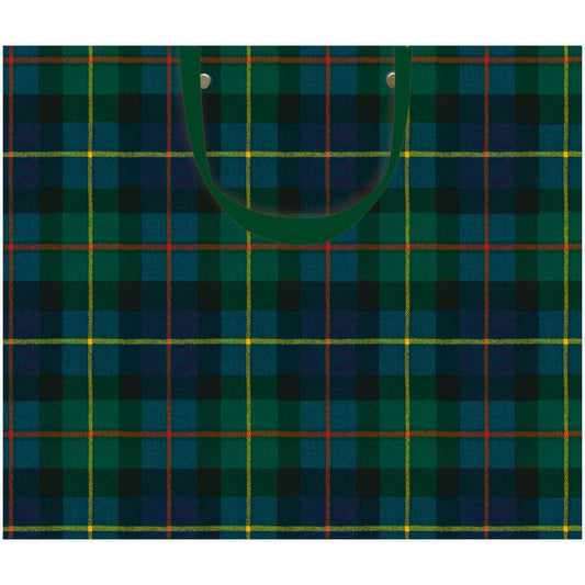 Bolsa de regalo mediana tartán azul