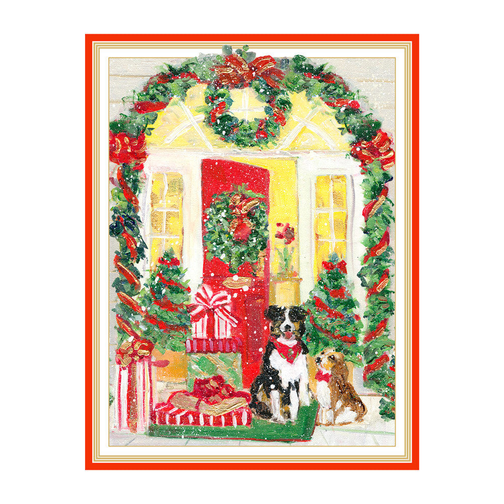 Tarjeta de felicitación Navidad perritos