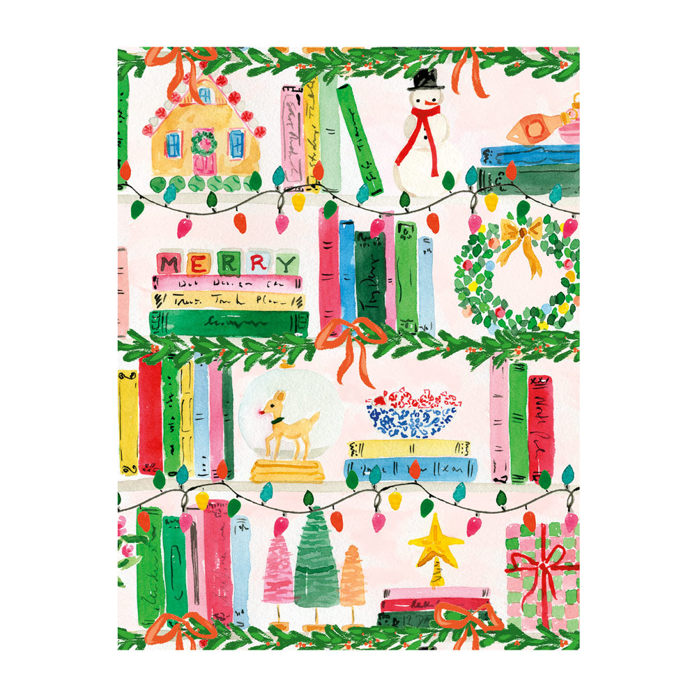Tarjeta de felicitación Navidad estanteria