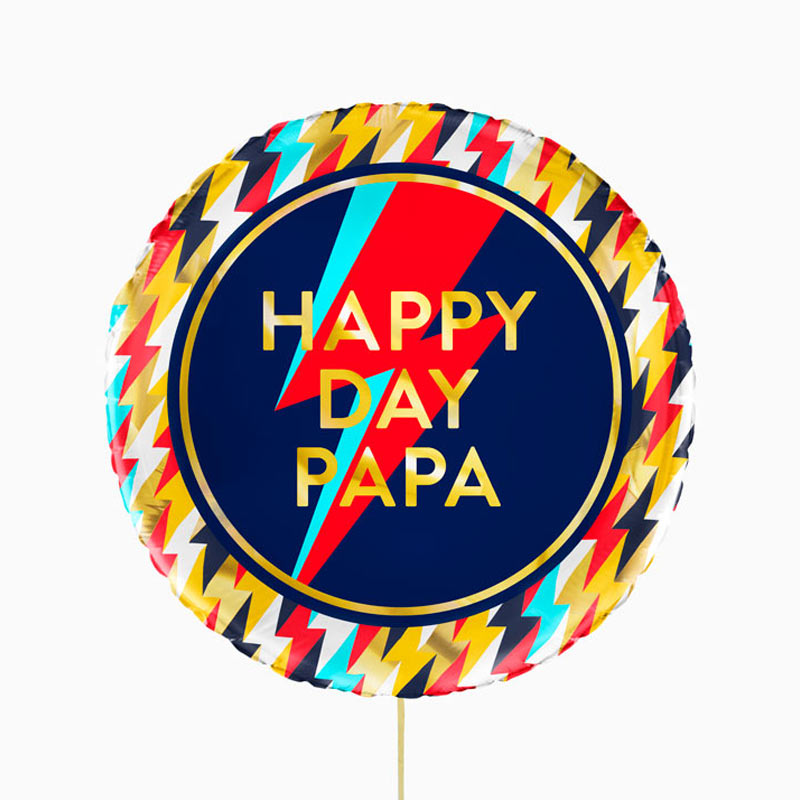 Globo foil redondo -Happy day papá-