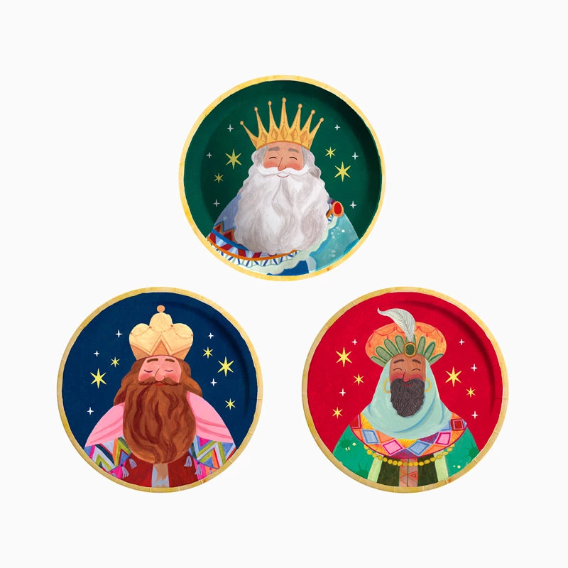 Plato pequeño Reyes magos- pack 6 uds.