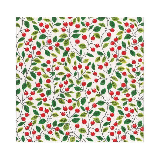 Servilleta acebo grande - pack 20 uds.