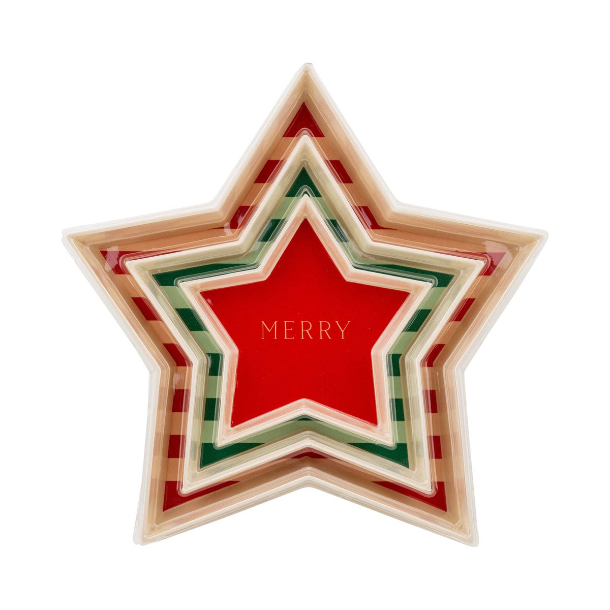 Conjunto de bandejas de Bambú con forma de estrella- pack de 3 uds.