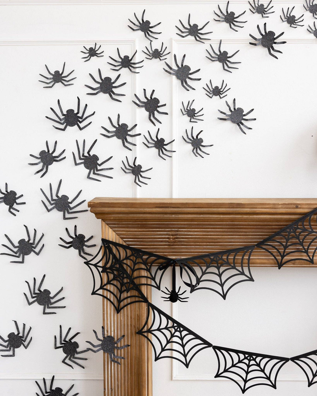 Arañas Decorativas de Pared con Purpurina