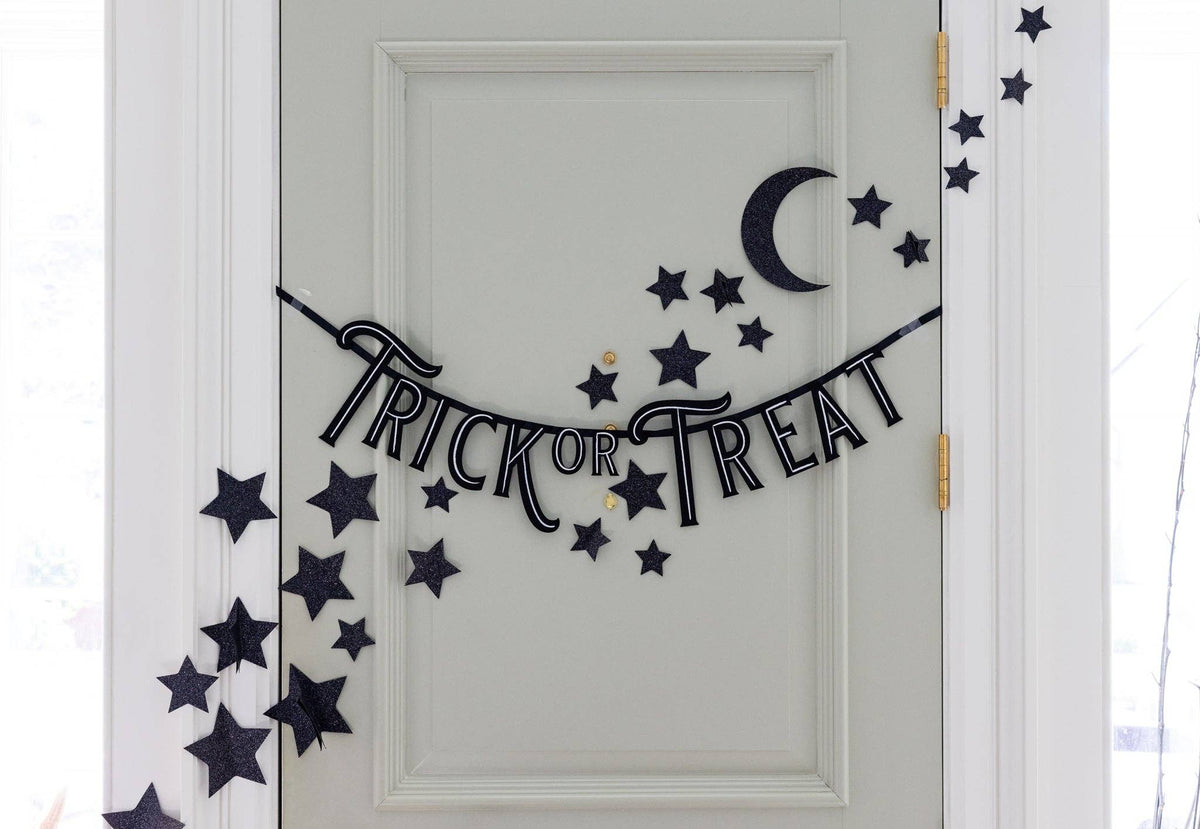 Decoración de pared con purpurina en forma de estrella y luna- pack 51 uds.