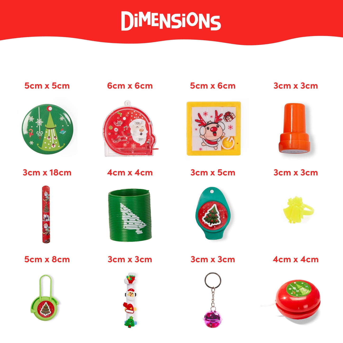 Caja sorpresa 100 juguetes de Navidad