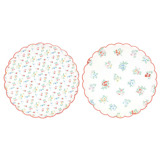 Platos Disty Posy festoneados grandes - pack 8 uds.