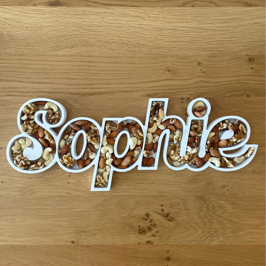 Bandeja personalizable con nombre letra cursiva