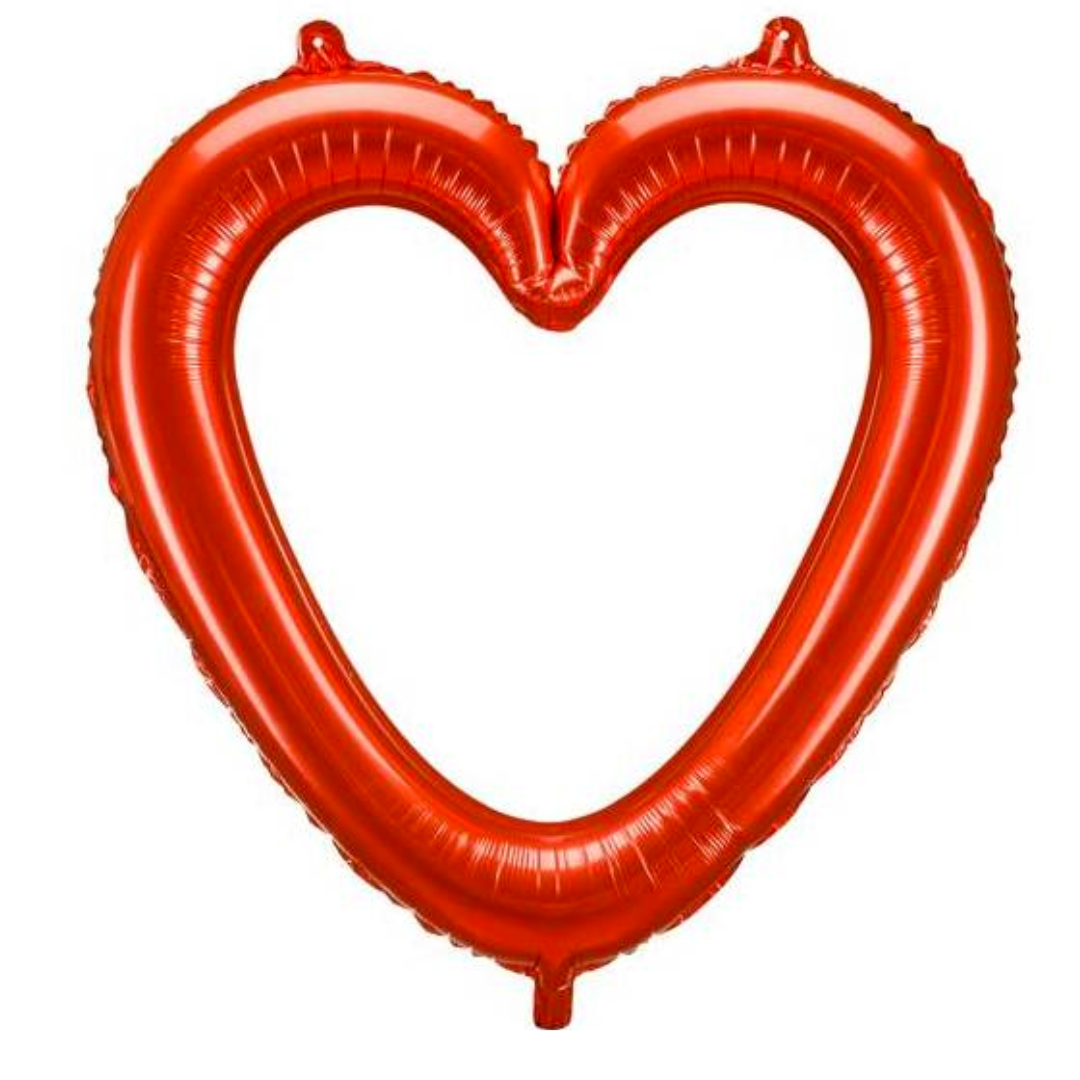 Globo foil corazón rojo calado