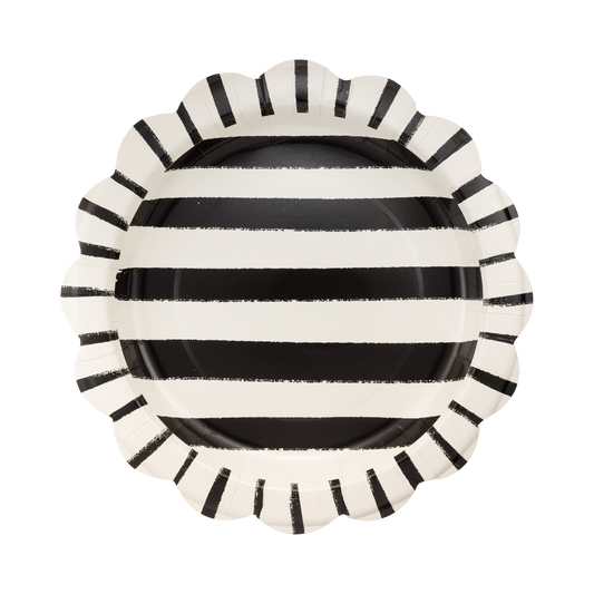 Plato de Rayas garabateadas de Halloween- pack 8 uds.