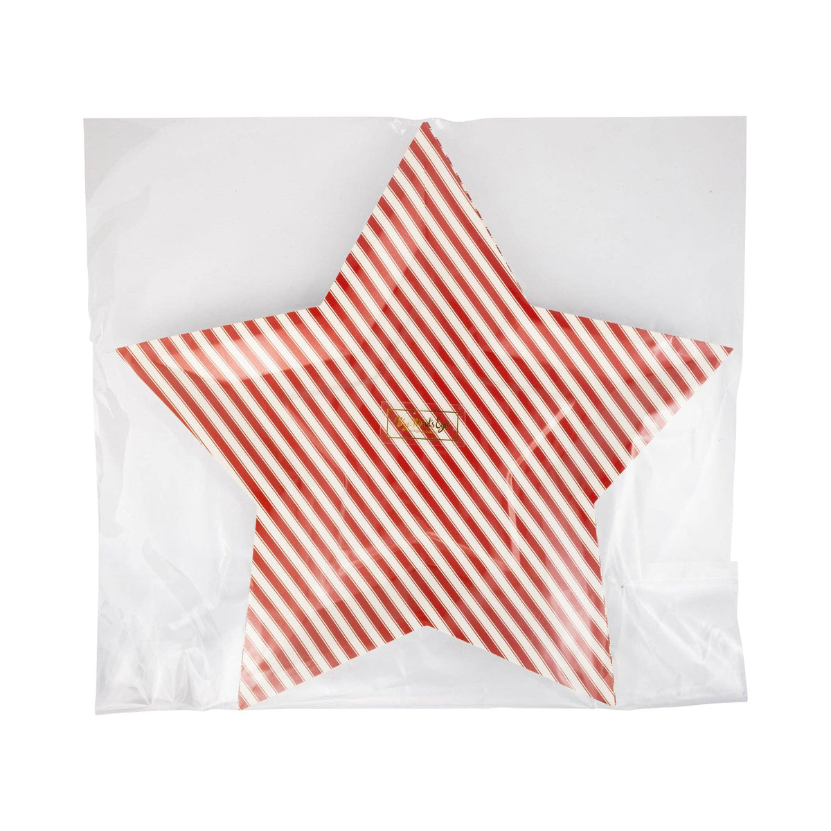 Plato con Forma de Estrella a Rayas- pack 8 uds.