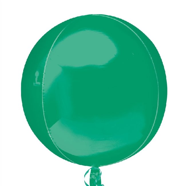 Globo foil esfera mediana verde metalizada