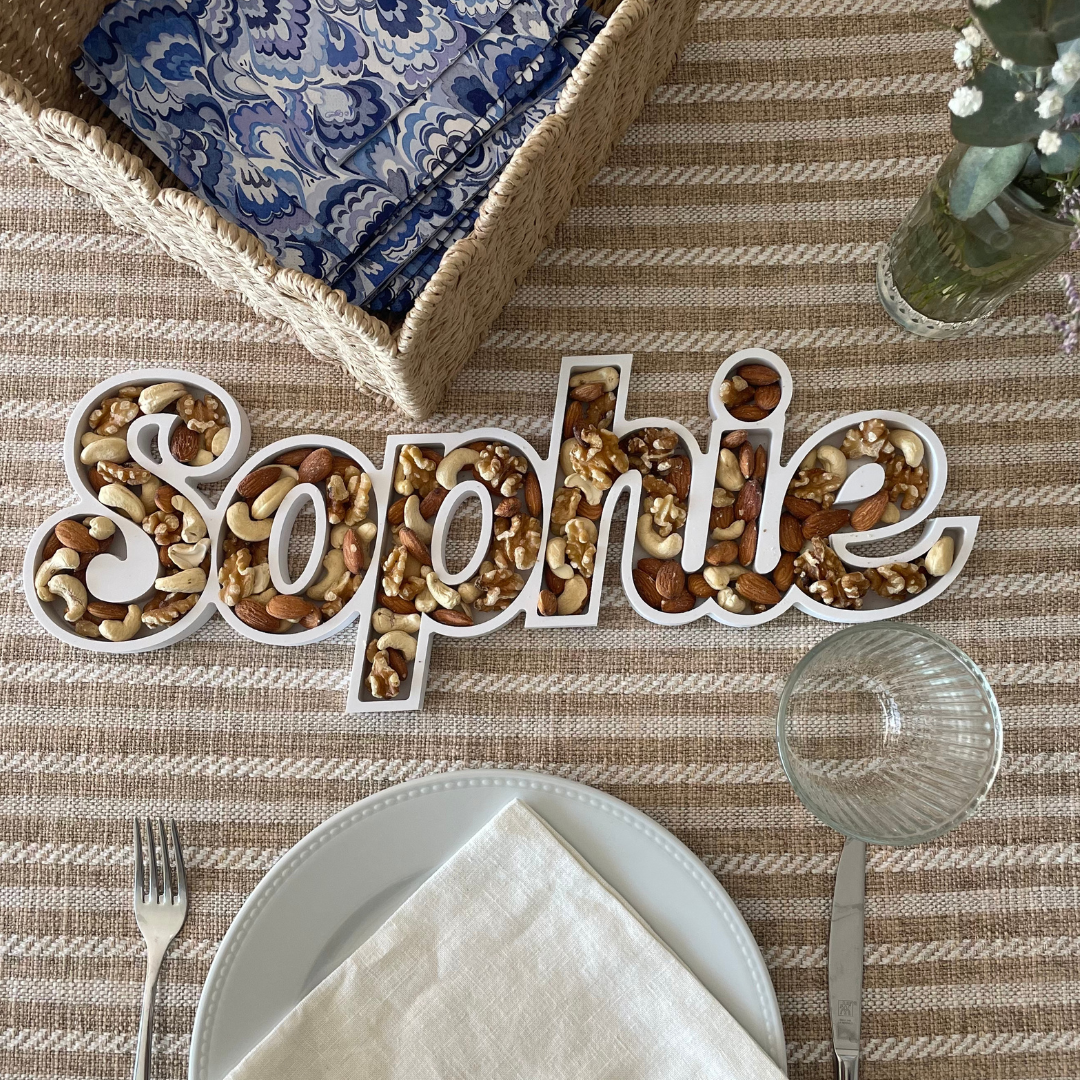 Bandeja personalizable con nombre letra cursiva