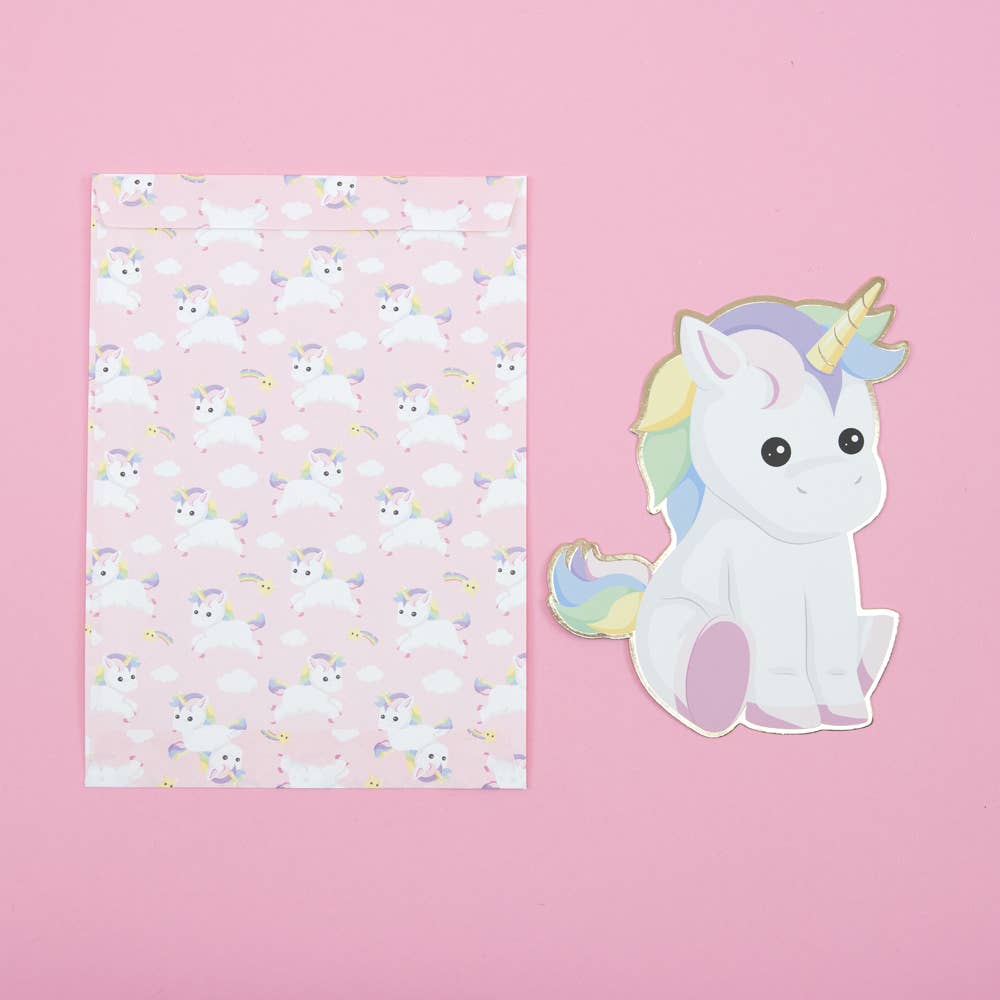 Bolsas de papel unicornios- pack 8 uds.