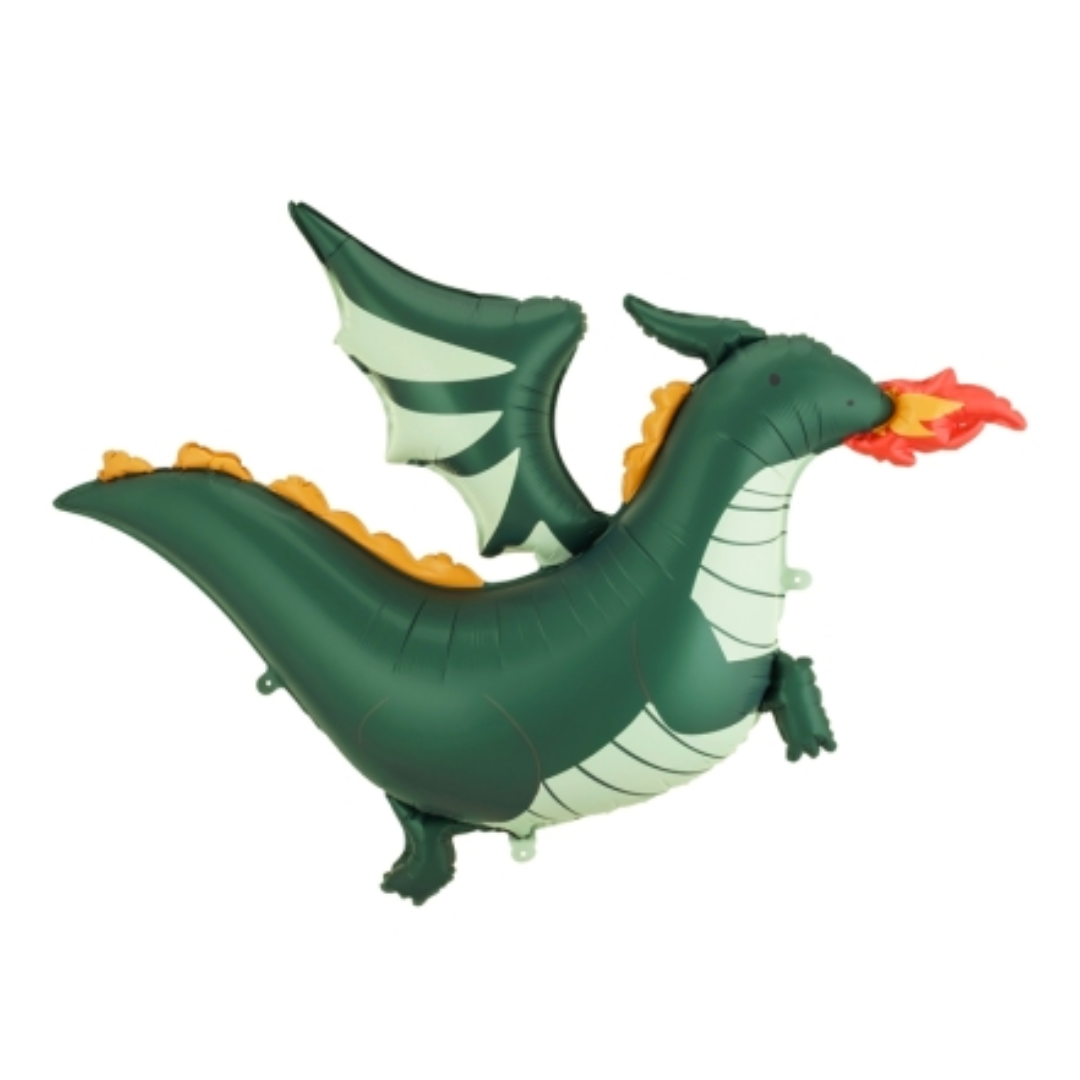 Globo foil dragón con fuego
