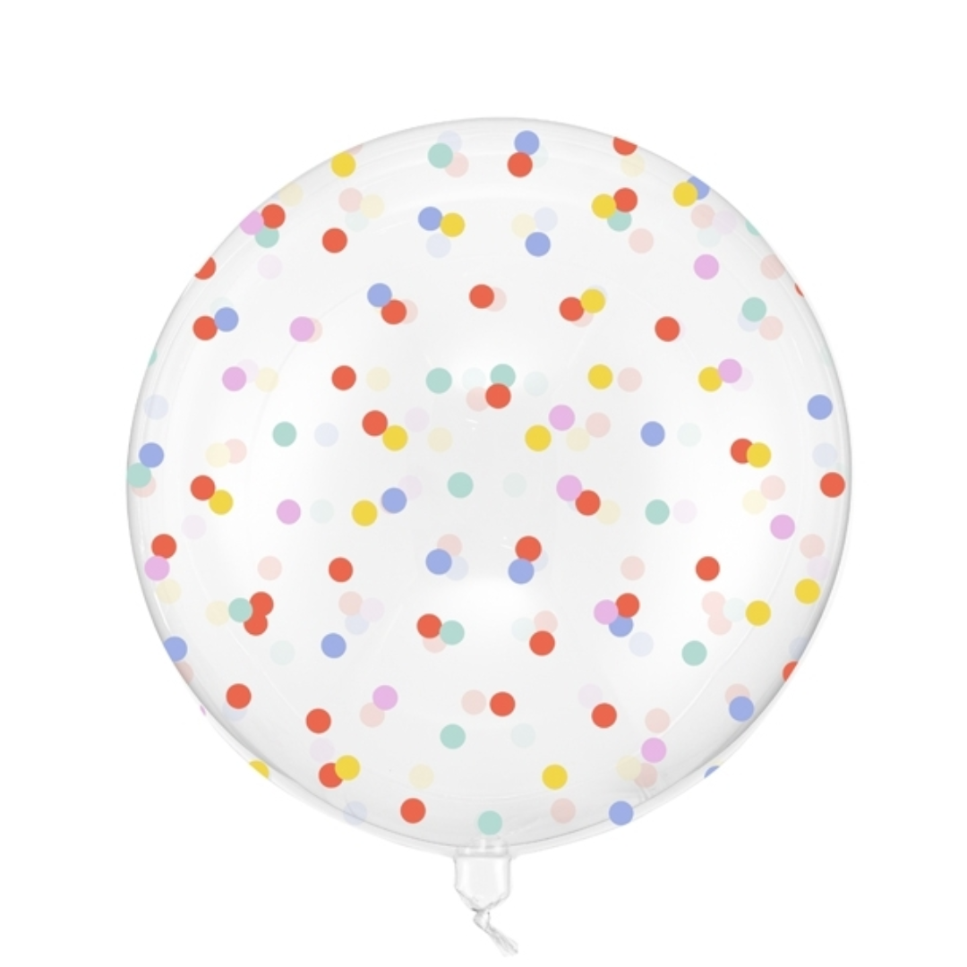 Globo burbuja grande lunares multicolor