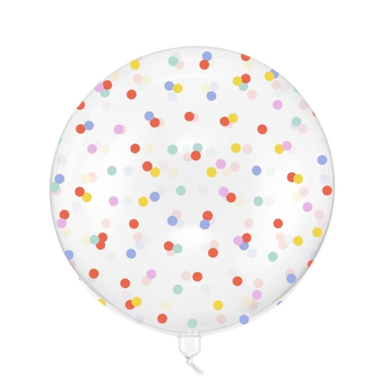 Globo burbuja grande lunares multicolor