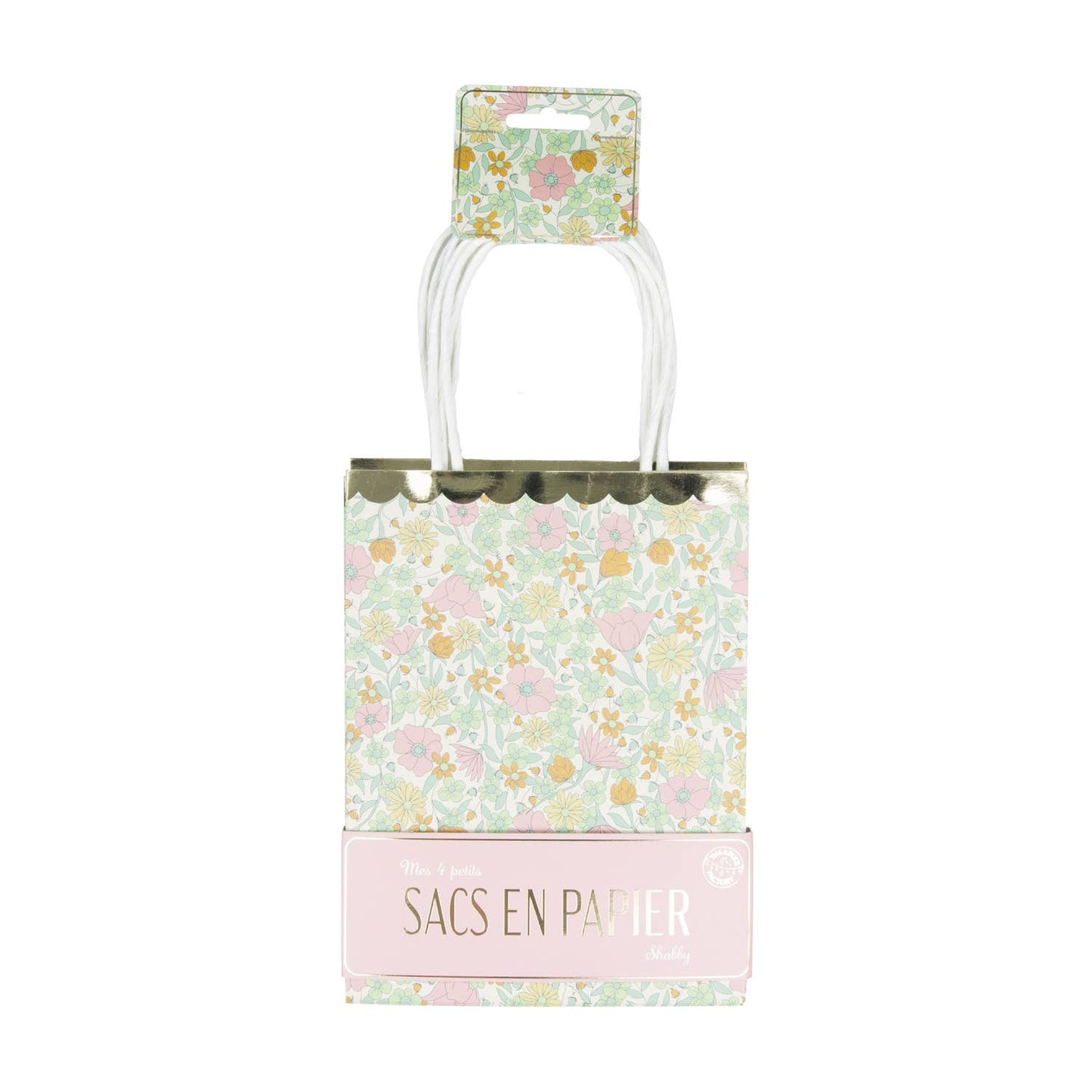 Servilletas con borde festoneado flores- pack 16 uds.