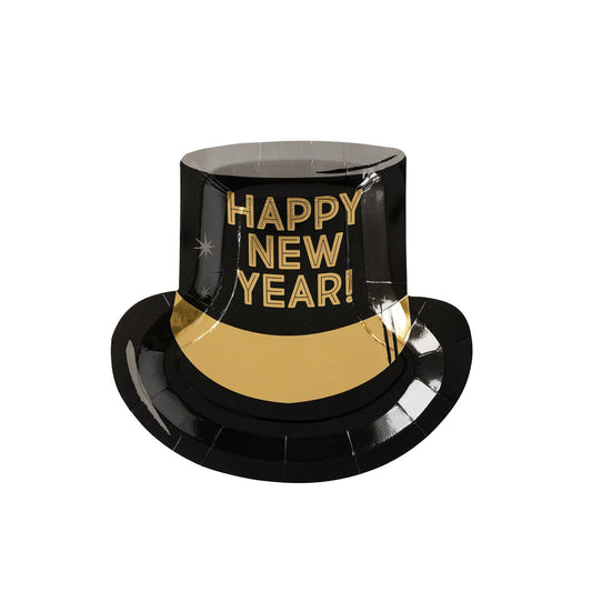 Plato con Forma de Sombrero de Año Nuevo- pack 8 uds.