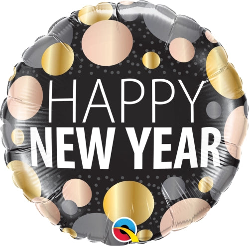 Globo redondo foil -Happy New Year-